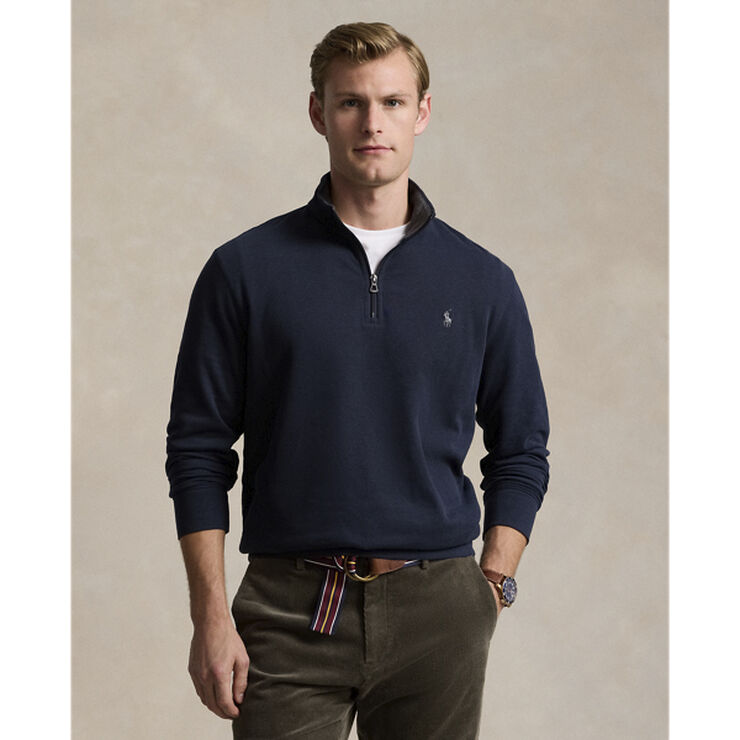 Polo Ralph Lauren Luxury Jersey Quarter-Zip Pullover Aviator navy