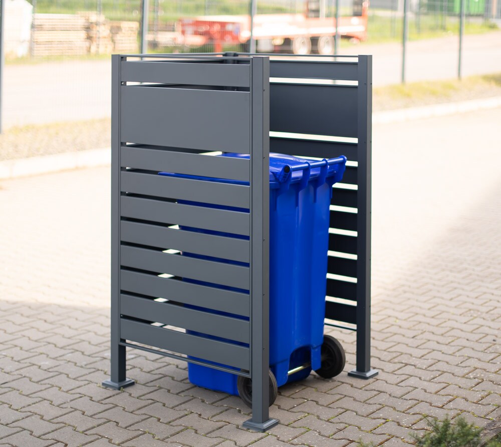 Westmann Metall Mülltonnenverkleidung Planum anthrazit 150cm - versch. Ausführungen
