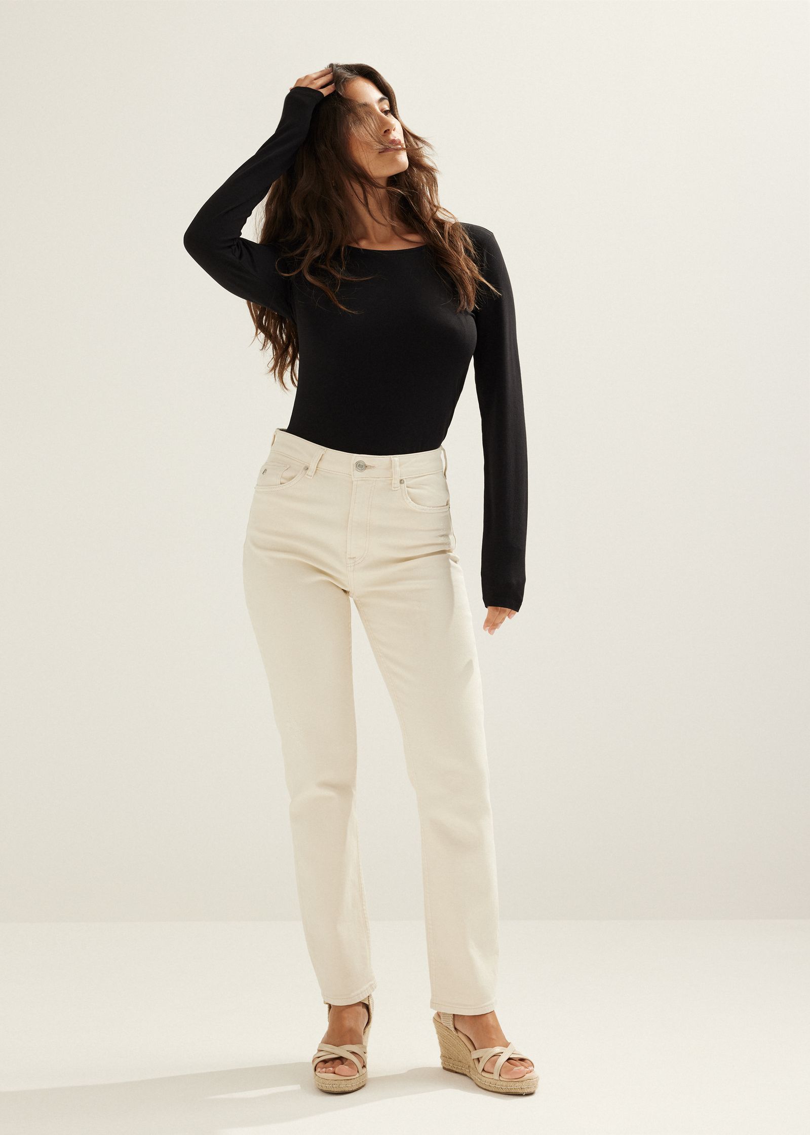 Basic top lange mouwen