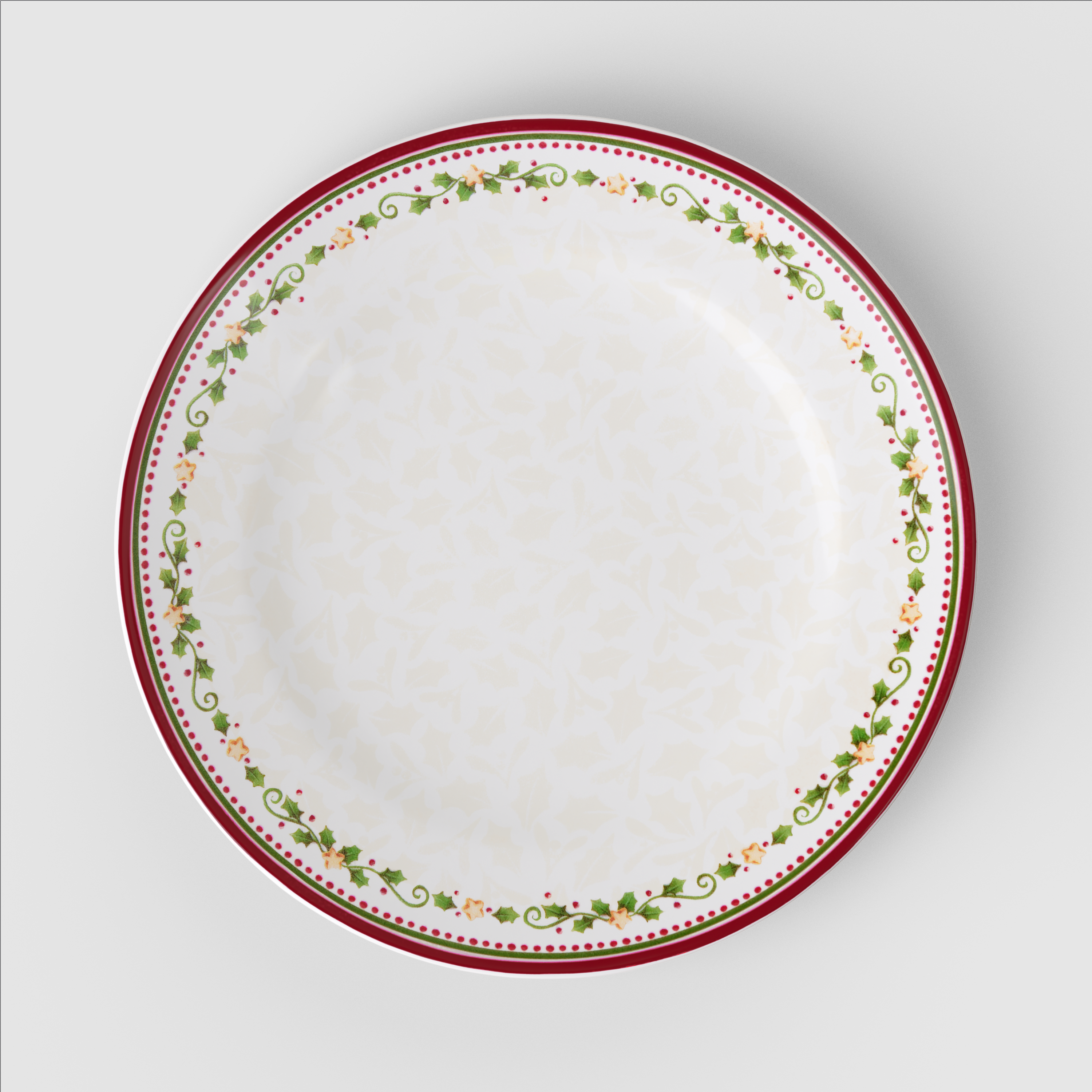 Winter Bakery Delight Dinner plate Red, 10.8'', Premium Porcelain