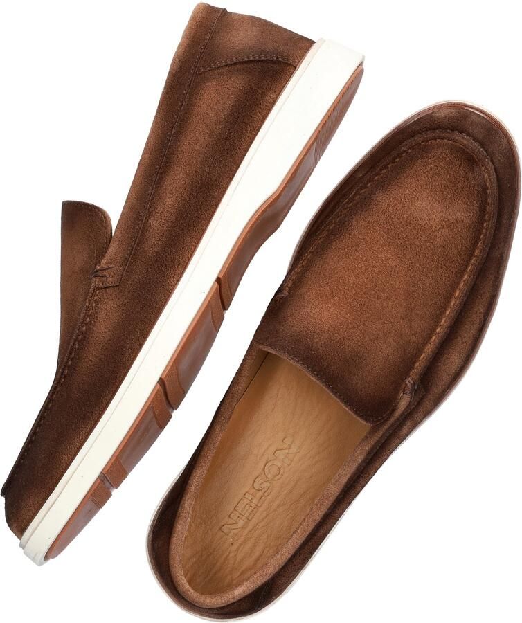 Nelson suède loafers cognac
