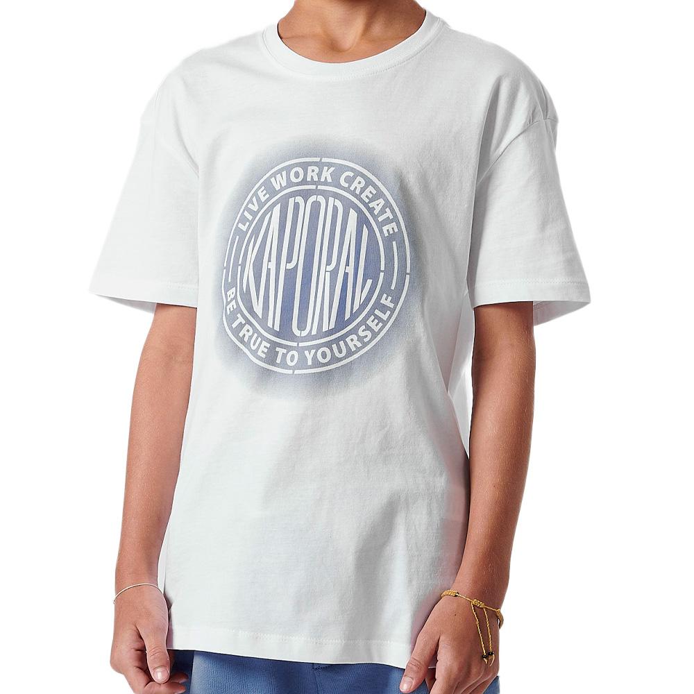 Kaporal T-shirt Blanc Garçon Kaporal Oldie
