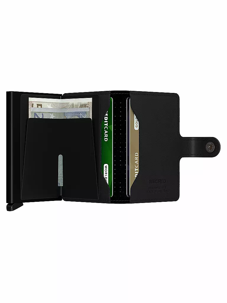 SECRID Geldbörse - Miniwallet Perforated Mini Black schwarz