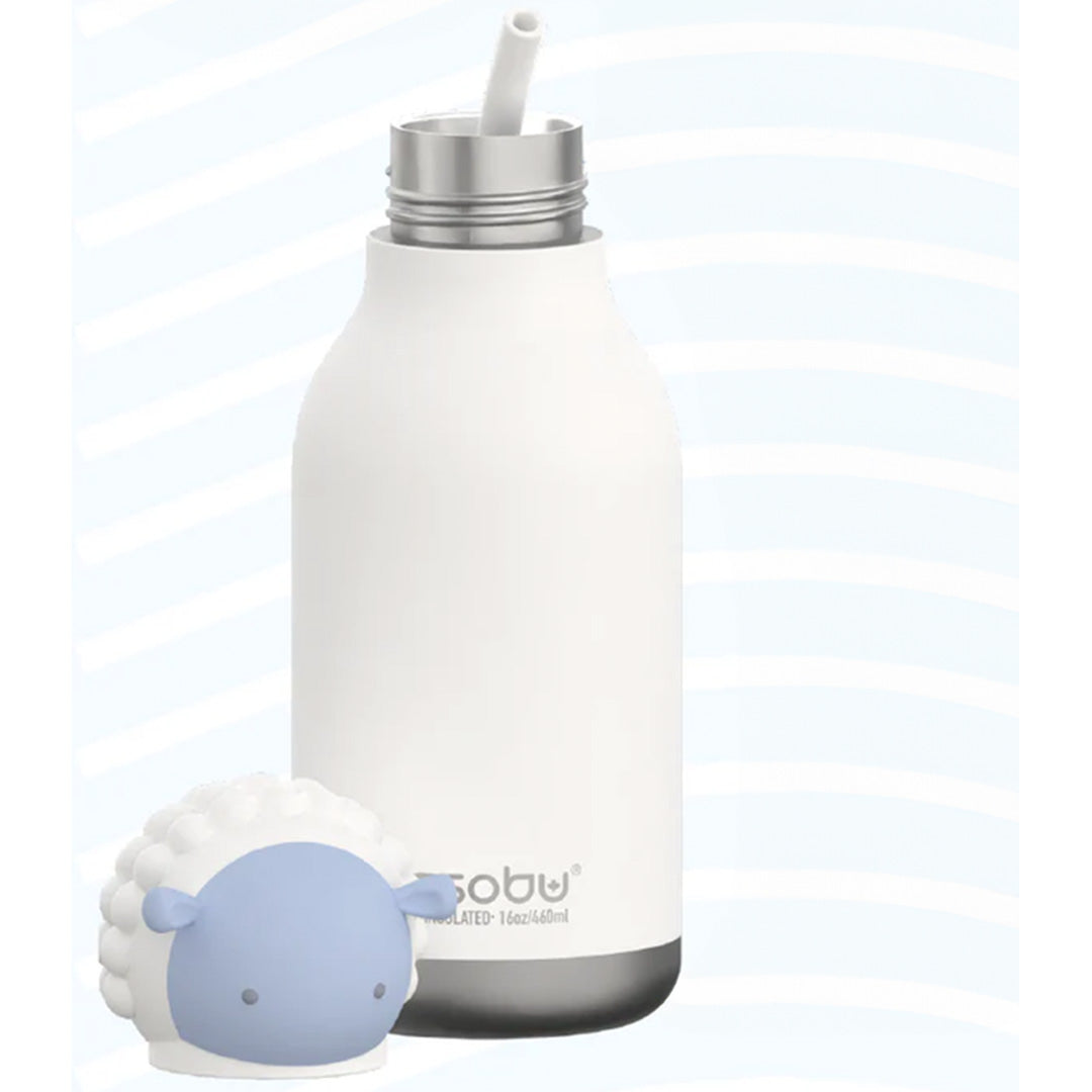 Asobu rvs drinkfles bestie - schaap - 460 ml