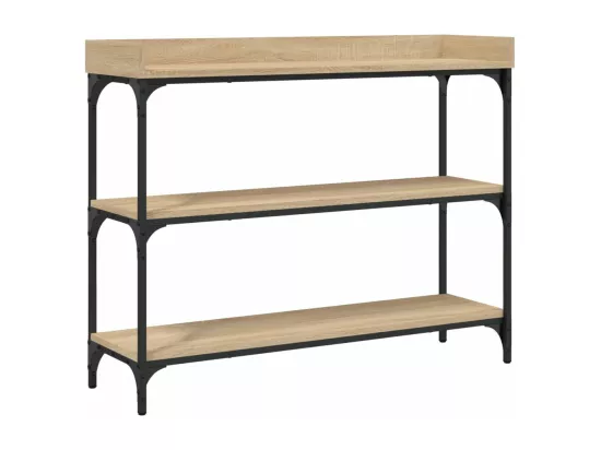 Table console avec étagères chêne sonoma 100x30x80 cm