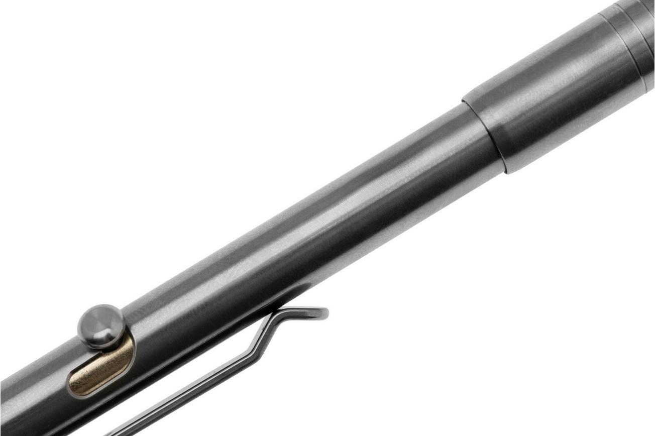 Big Idea Design Bolt Action Pen BA-RW Raw Titanium, auto adjusting everyday carry pen