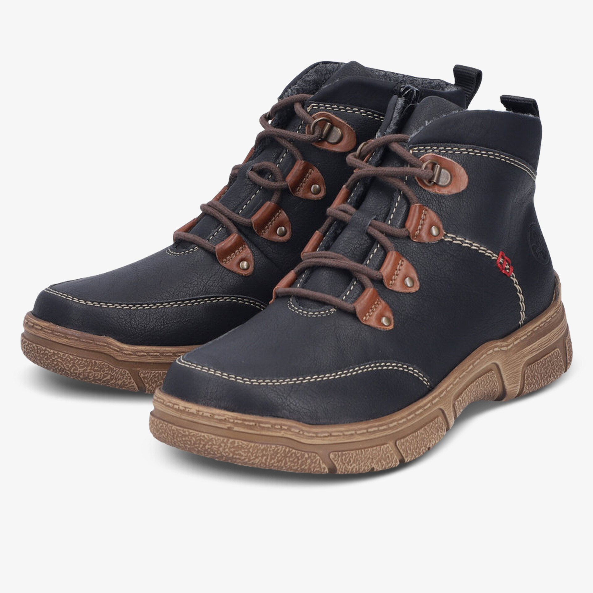rieker Damen Schnürstiefeletten schwarz