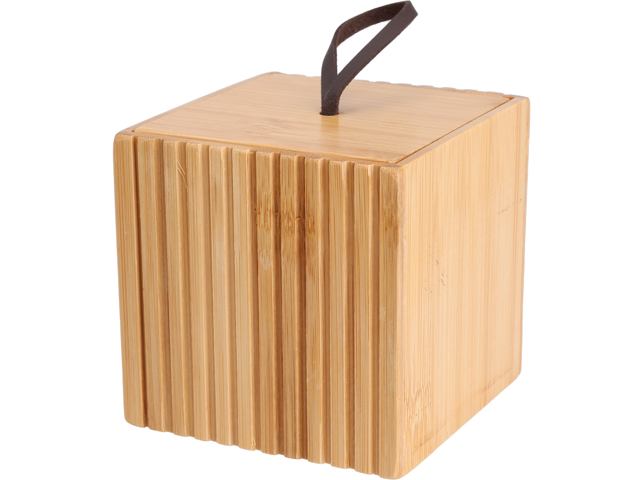 CAIXA PARA ARRUMAÇÃO EM BAMBU 9X9X9CM