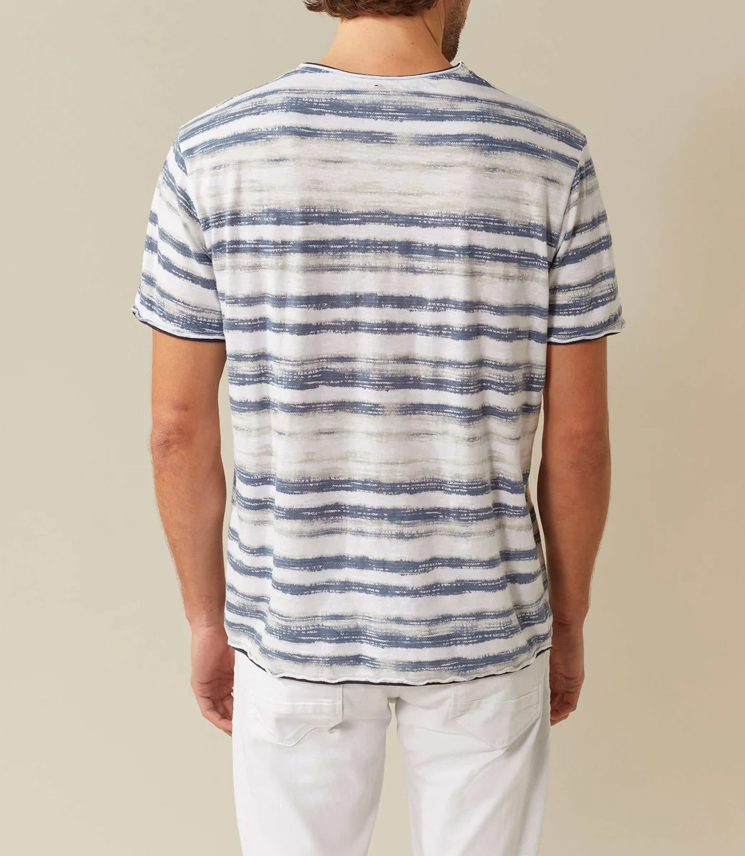 T-shirt col rond imprimé blanc 