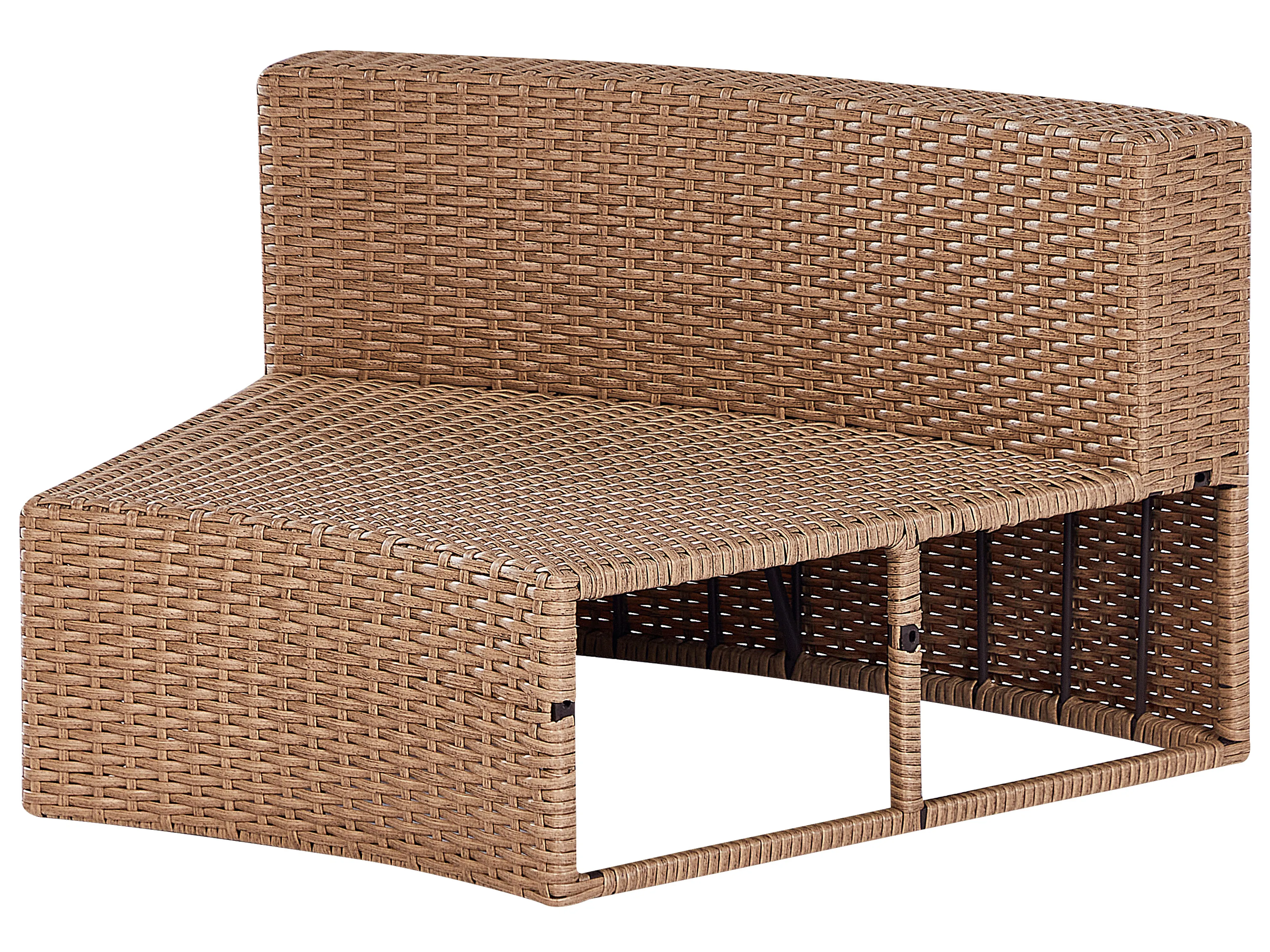 Loungeset met tafel 9-zits SEVERO PE rotan Zandbeige