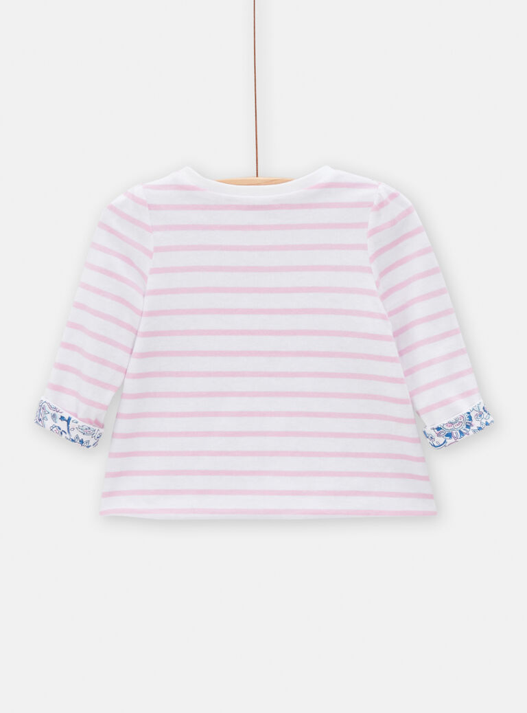 T-shirt réversible à manches longues pour bébé fille