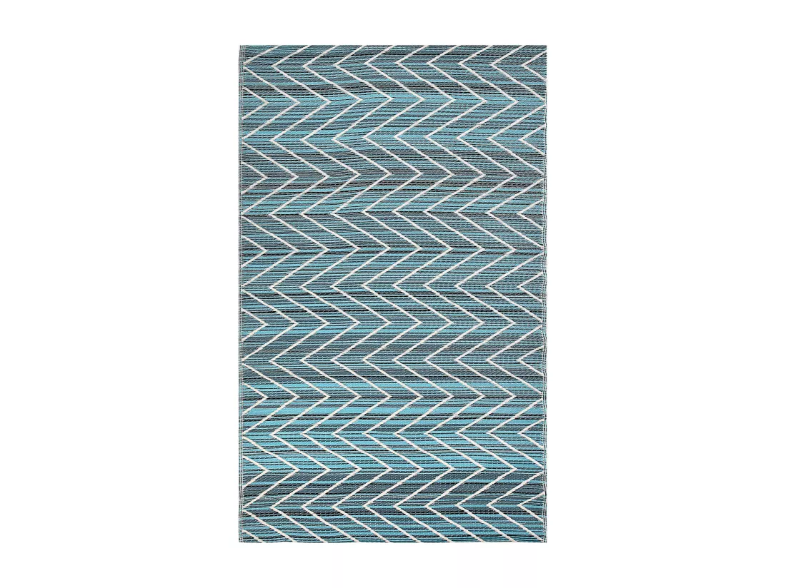 Tapis extérieur bleu à motif zigzag 120 x 180 cm BALOTRA