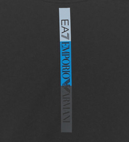 EA7 T-shirt - Sort m. Bl?