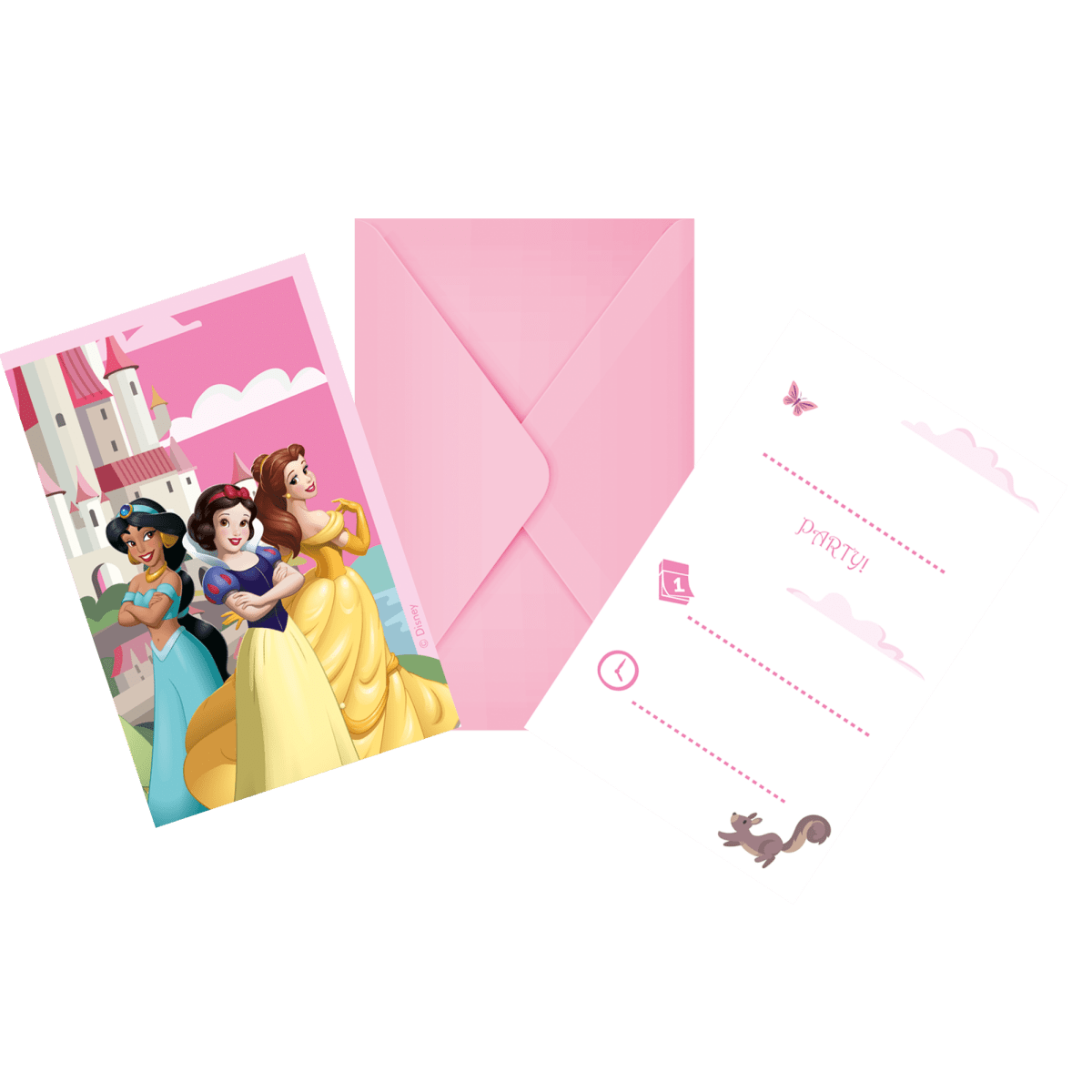 Disney Prinsessen Uitnodigingen Papier 6st