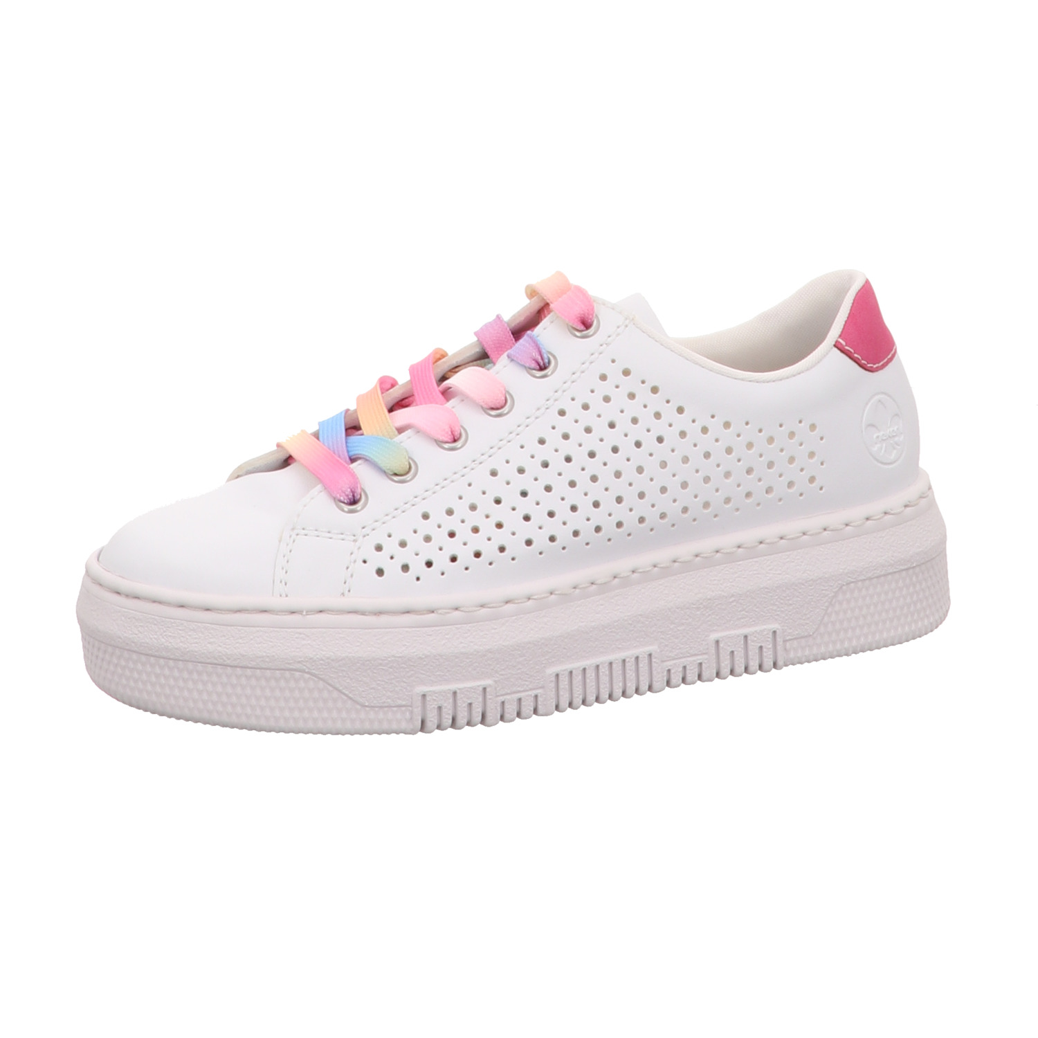 Rieker Schnürhalbschuh weiß weiss/weiss kombi