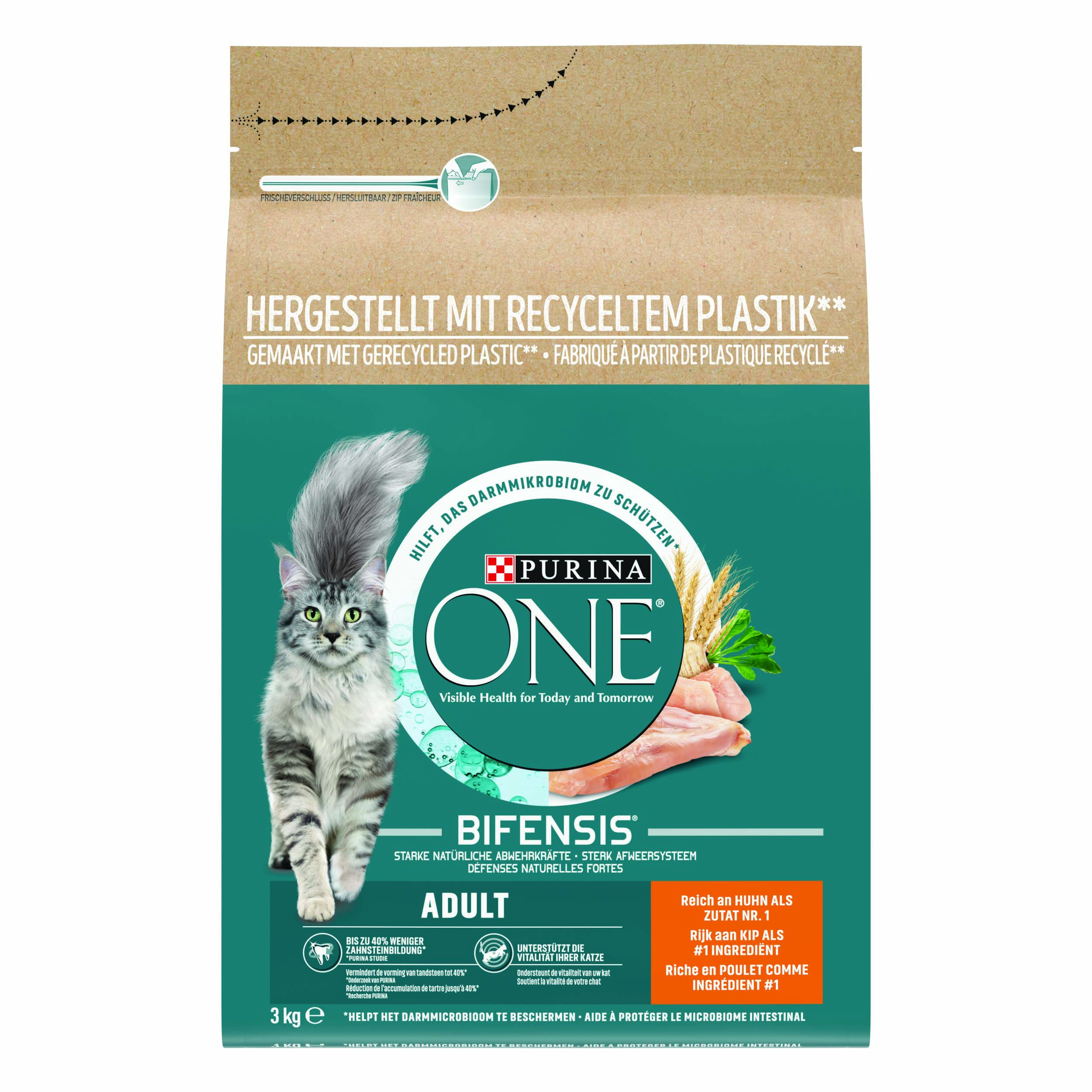 Purina One Adult - Kattenvoer - 3 Kilogram - kip