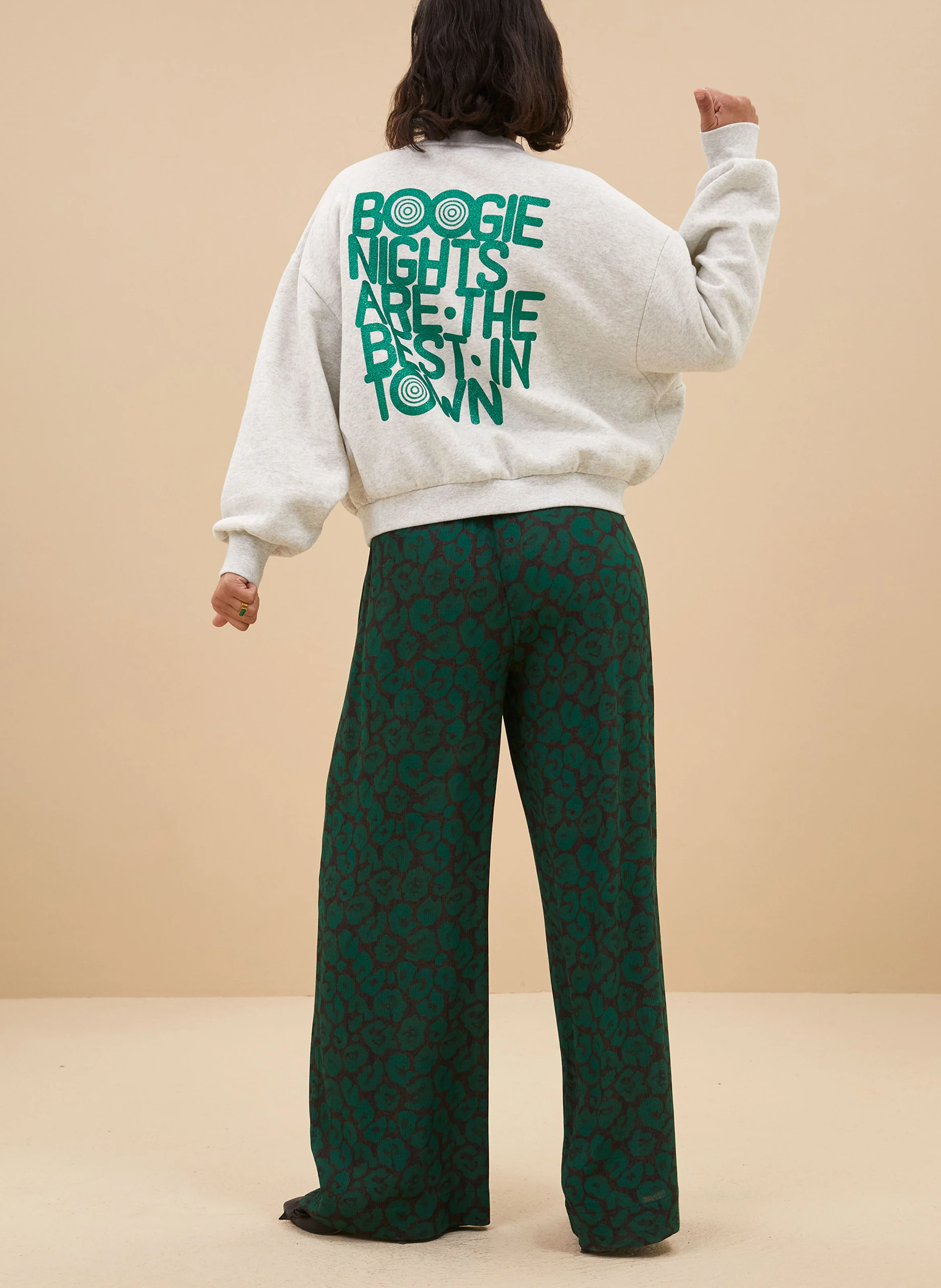 BIBI - Sweat col rond en coton mélangé | Gris