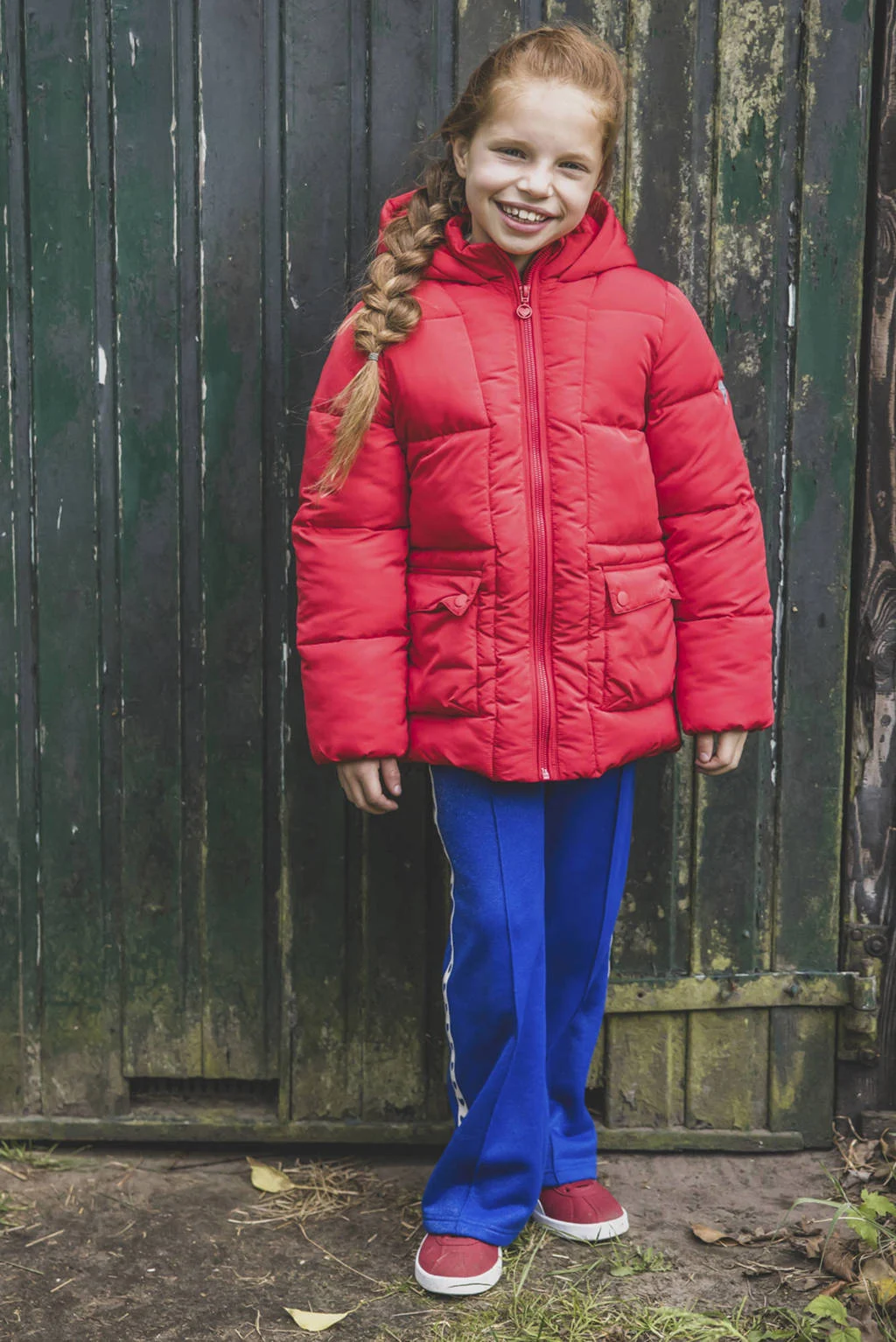 LOOXS little gewatteerde jas rood