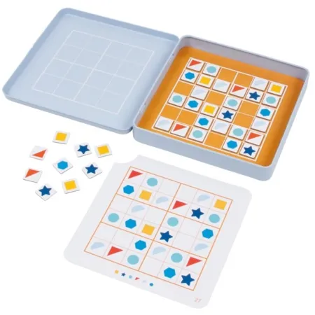 goki Sudoku 16,2 x 16,2 x 2,6 cm, 36 Magnete, 25 Vorlagekarten in