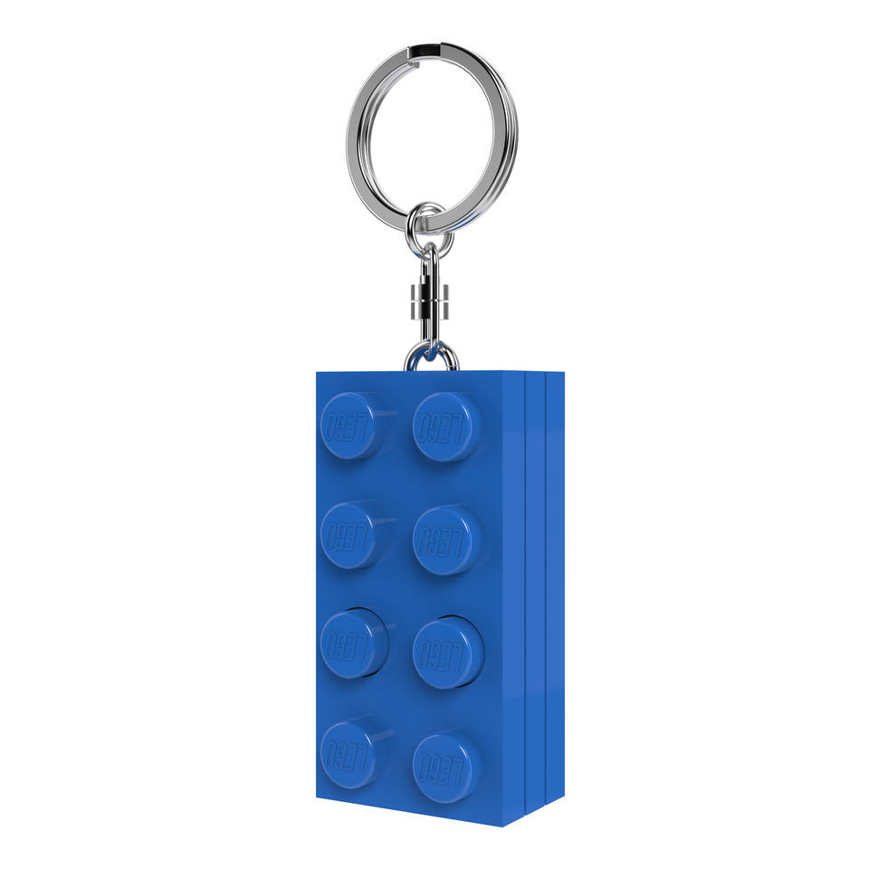 LEGO sleutelhanger met licht - blue brick