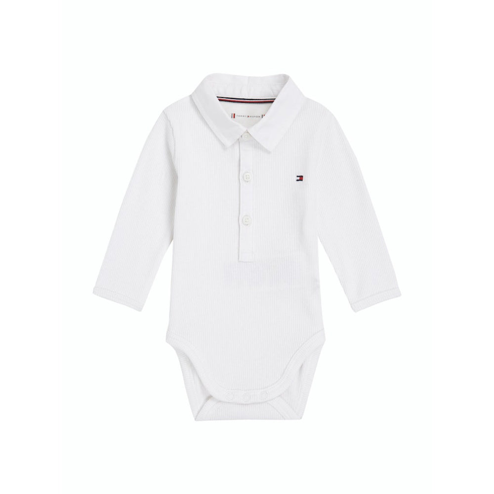 Køb Tommy Hilfiger White Rib Body Ls
