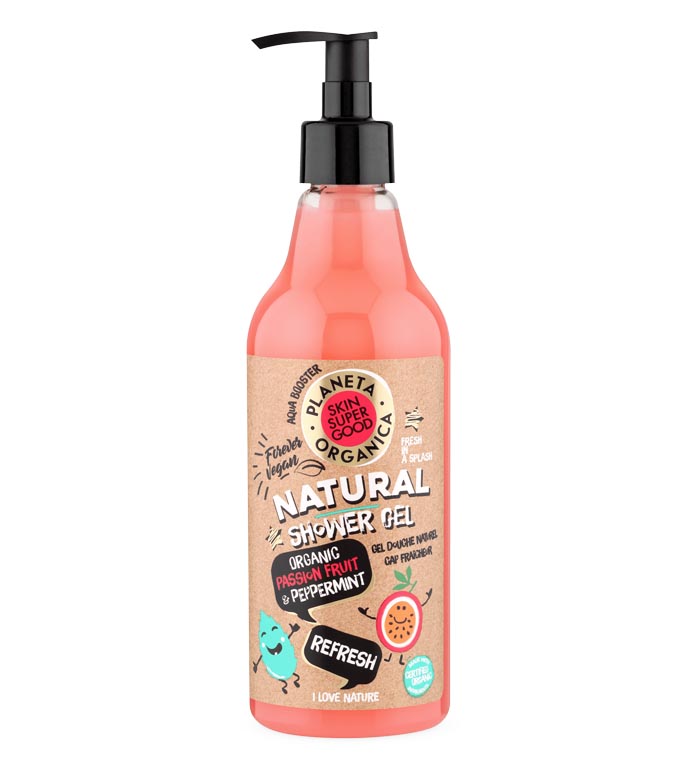 Organic Shop - *Skin Super Food* - Gel de banho natural - Maracujá e hortelã 500ml