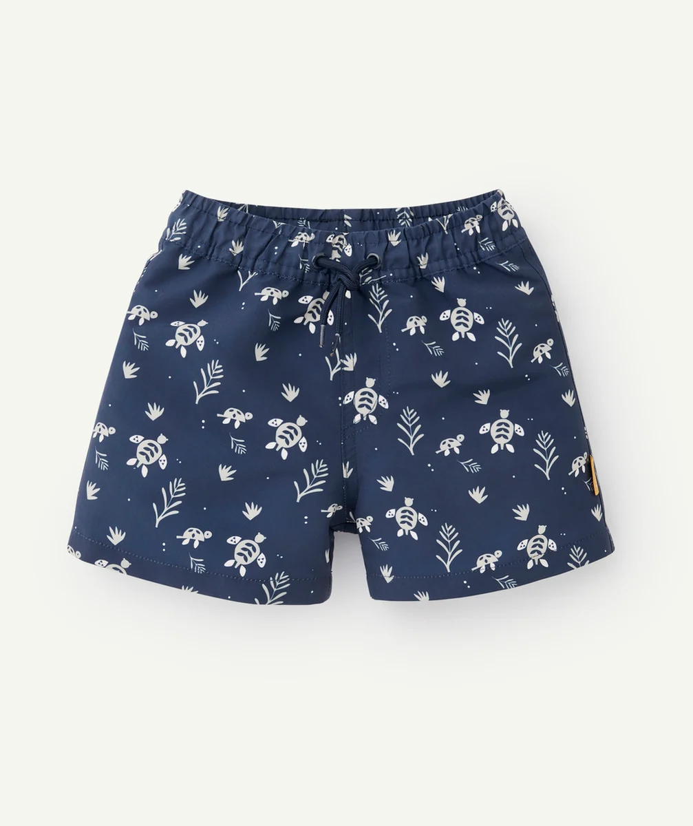 FRESKSHORT DE BAIN ANTI UV GARÇON BLEU INDIGO TORTUE