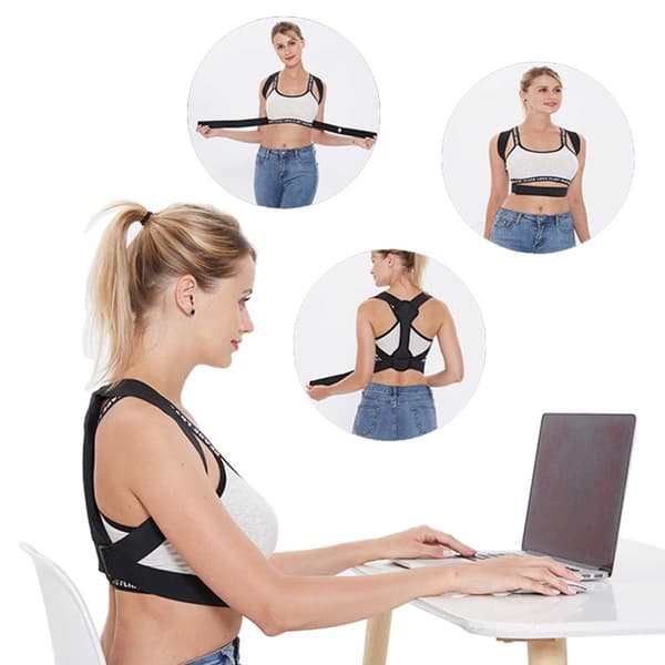 Sterk ryggvest Posting Vest for bedre holdningsryggstøtte unisex