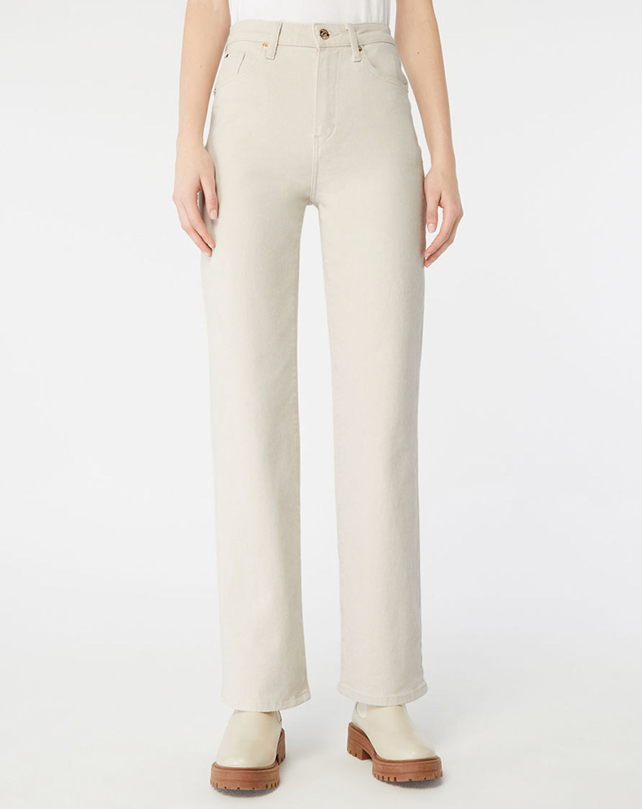 Tommy Hilfiger Jean droit relaxed écru