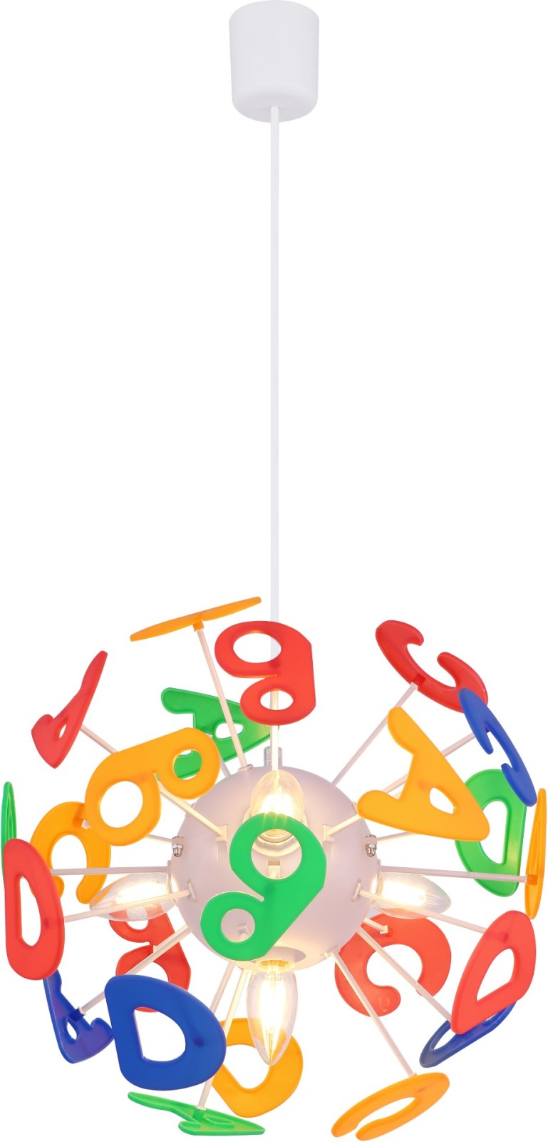 Kinder-Pendelleuchte - multicolor - Kunststoff - 120 cm