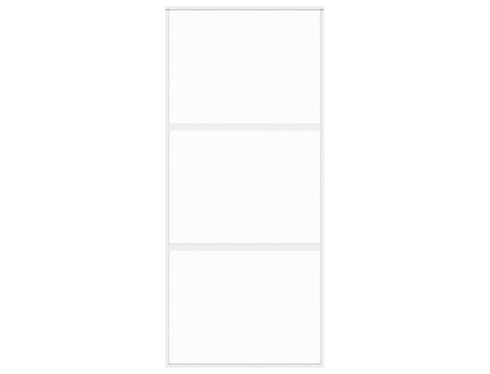 VIDAXL - Porte verre Porte coulissante blanc 90x205 cm verre trempé aluminium