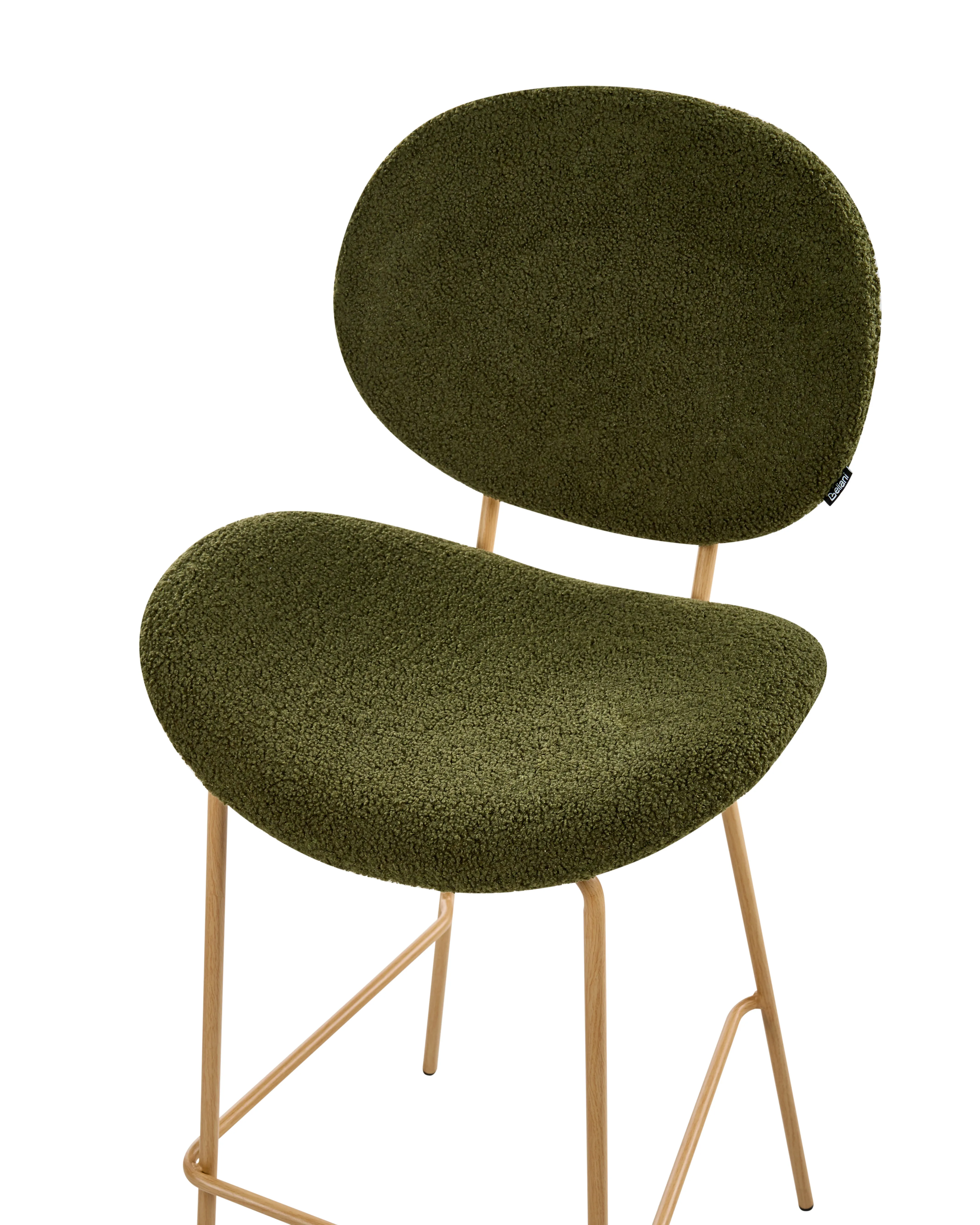 Set van 2 barstoelen LUANA Bouclé Donkergroen