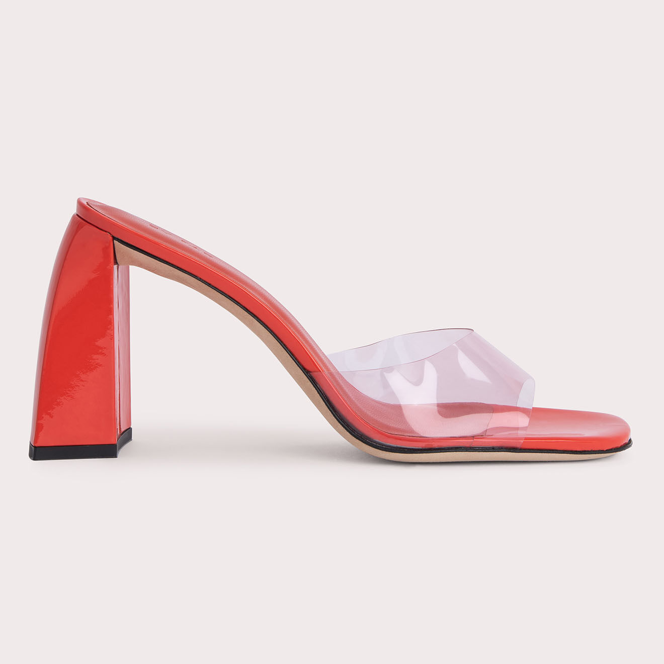 By Far Mules Michele rouges - Talon 10 cm