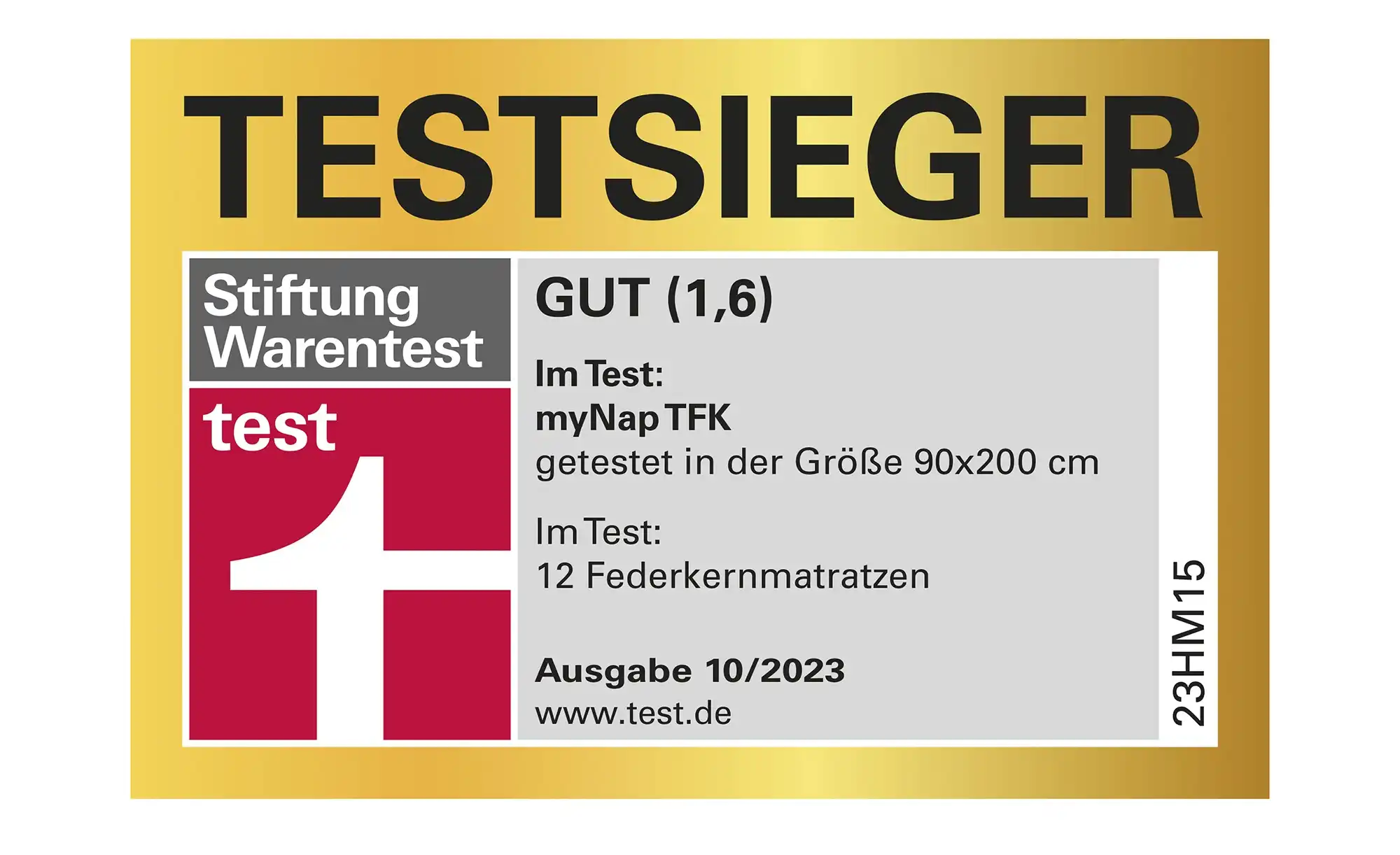SCHLARAFFIA Taschenfederkernmatratze myNap TFK