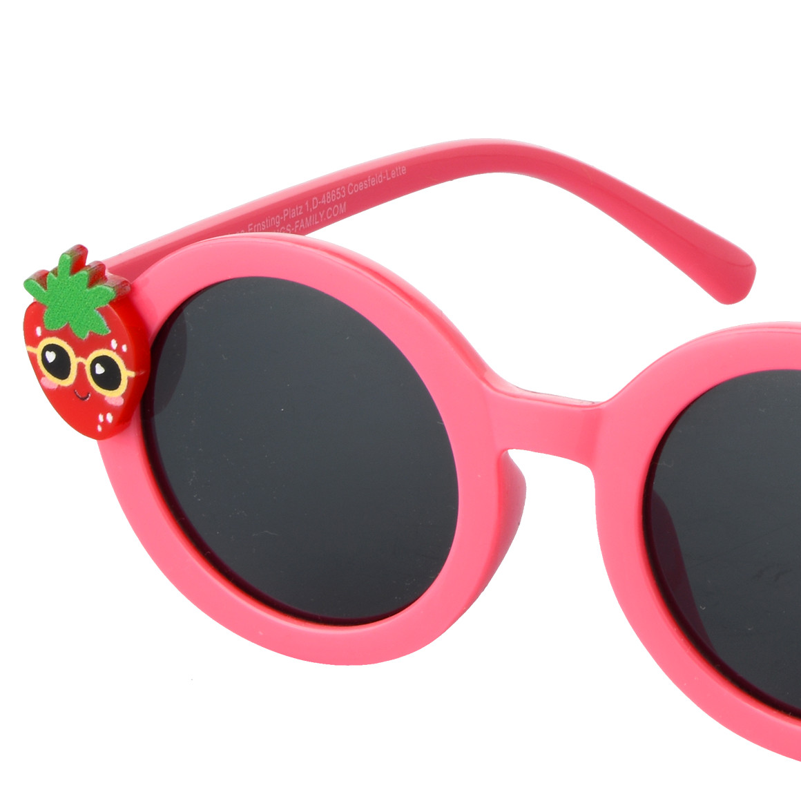 Famy Mädchen Sonnenbrille mit Erdbeer-Motiv pink