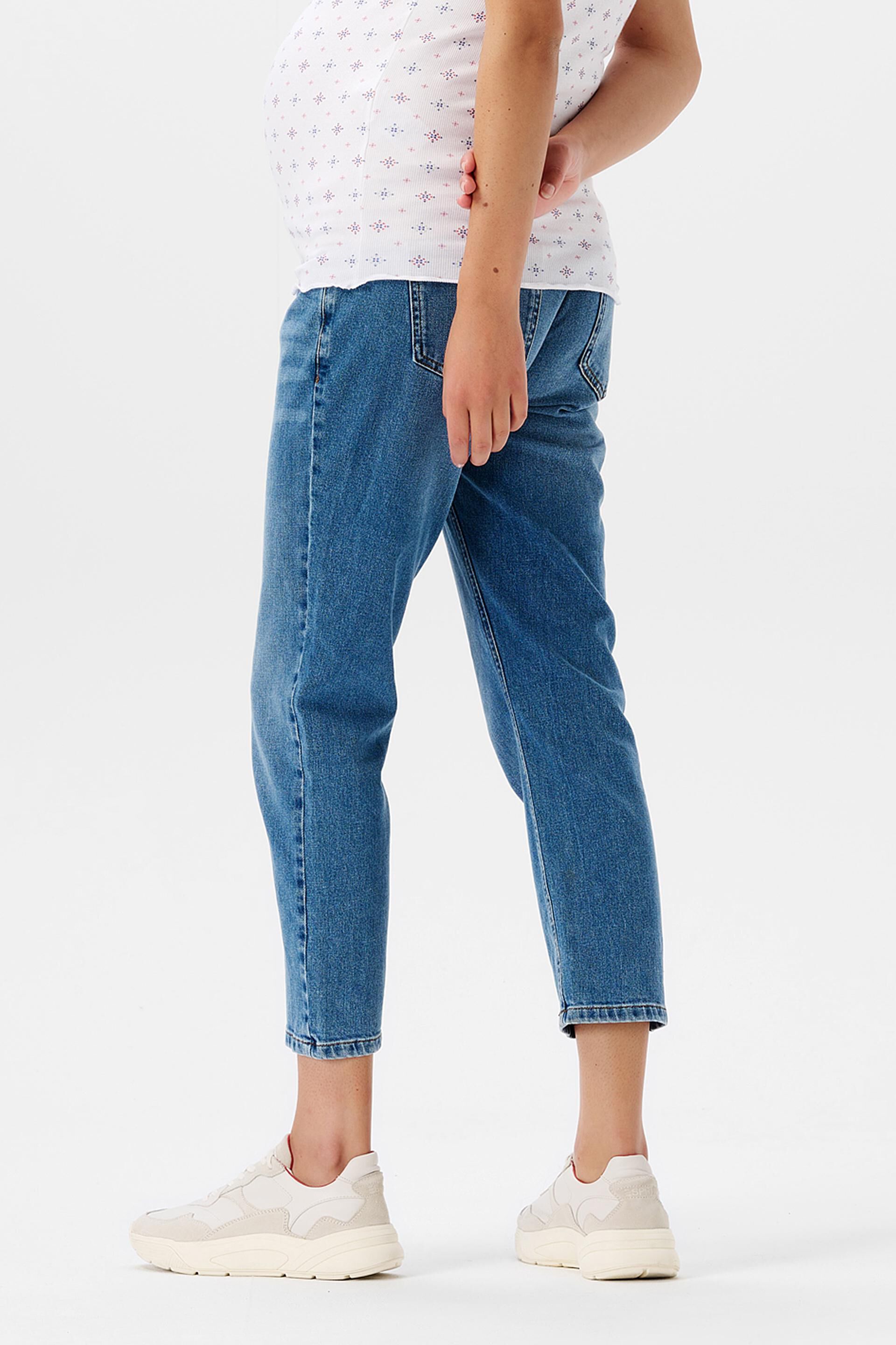Jean à jambes raccourcies doté d’une ceinture de maintien