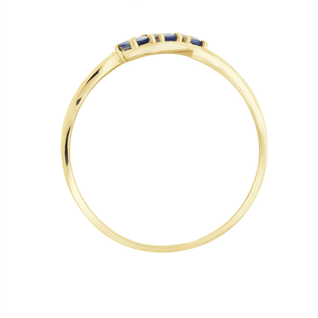Bague Simma Or Jaune Saphir Et Diamant