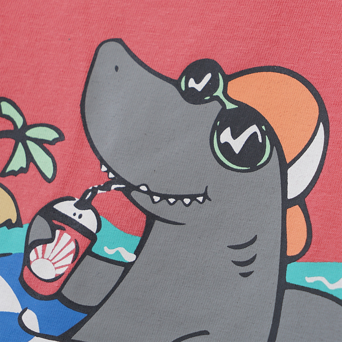 Famy 3 Baby T-Shirts in verschiedenen Dessins hellrot / helltürkis / dunkelgrau