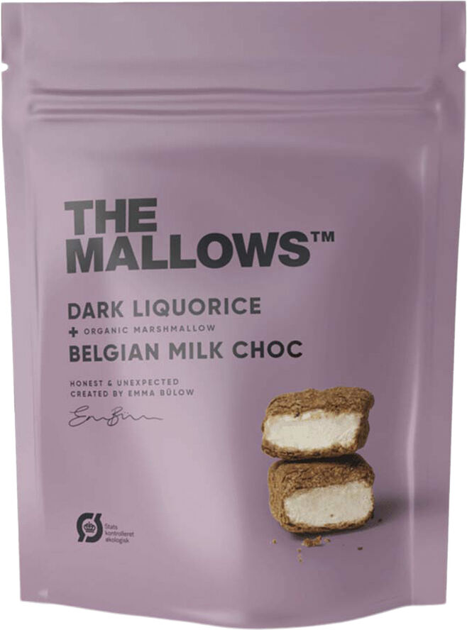 The Mallows Dark Liquorice 90 gr Lyserød
