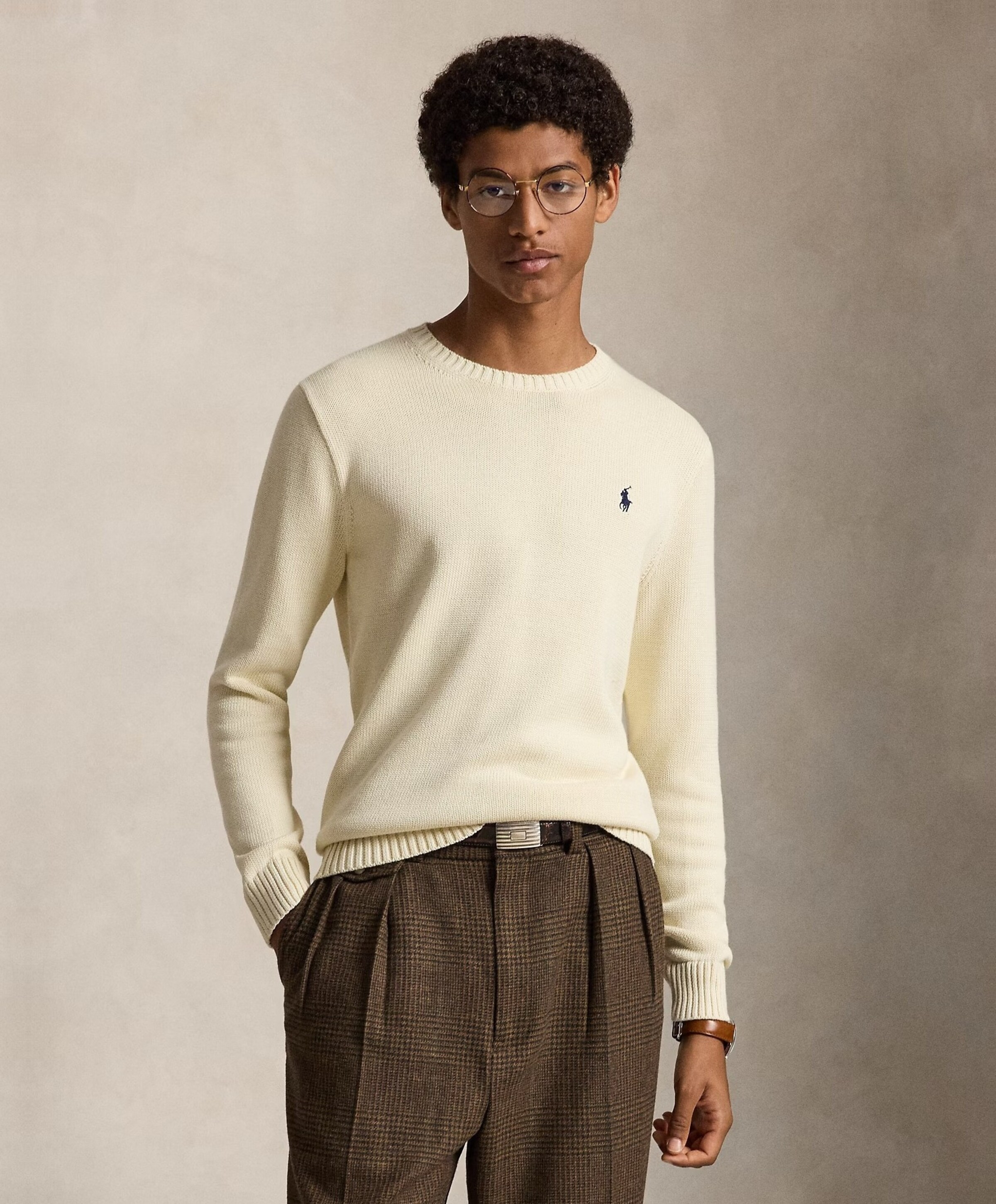 Ralph Lauren Heren trui ecru