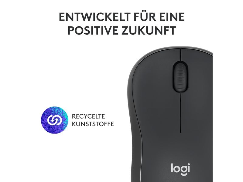 Logitech Maus M240 Silent Bluetooth Geräuscharme Bluetooth-Maus mit langer Batterielaufzeit und komfortablem Design