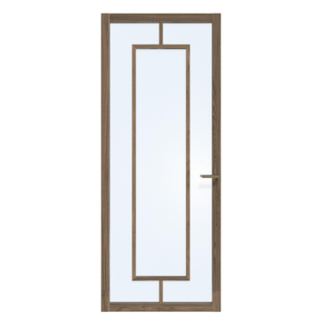 Arne & Bodil binnendeur ABE108 blank glas - donker eiken houtlook afwerking