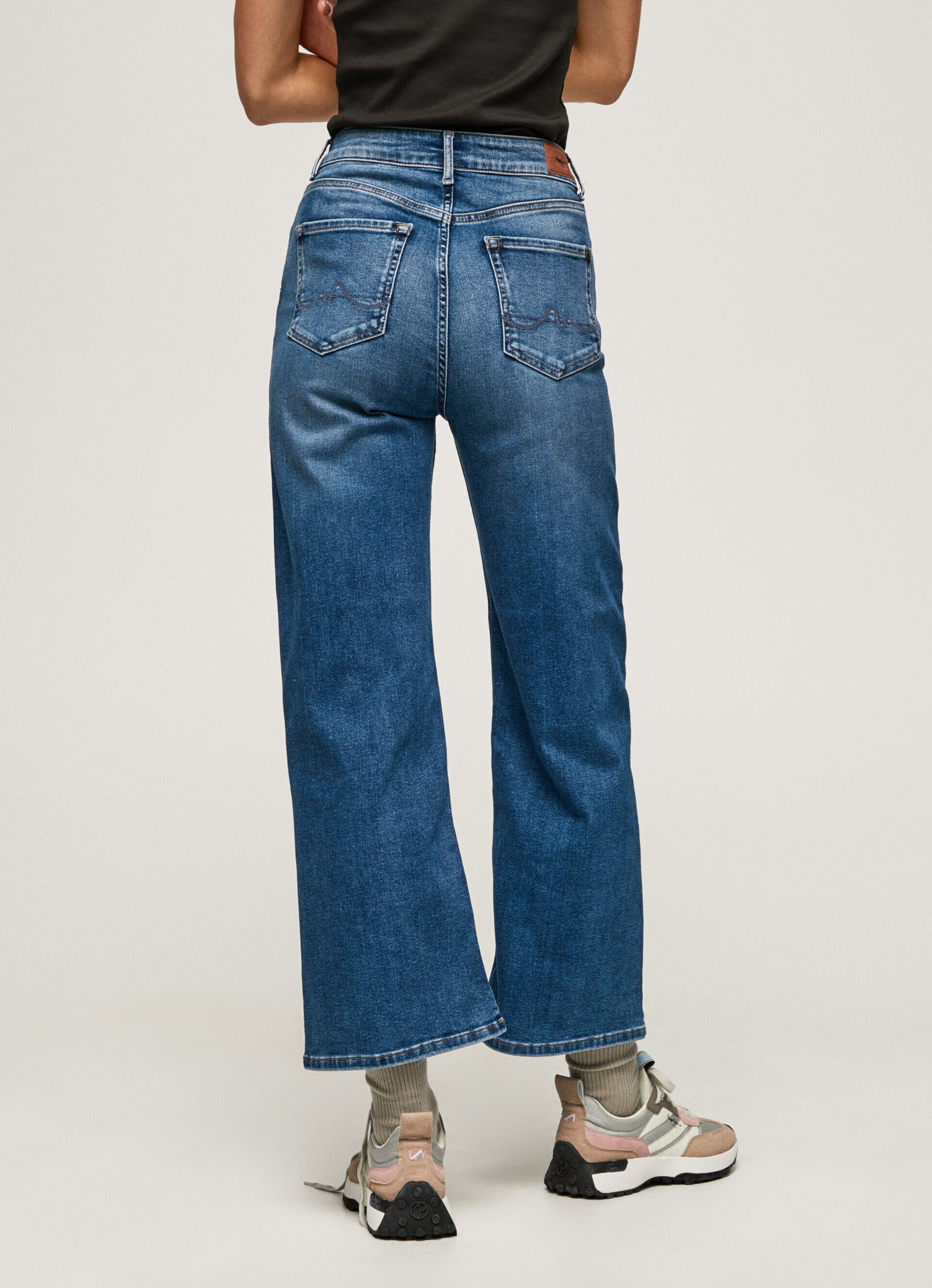 JEAN LEXA SKY FIT ANCHO TIRO ALTO - jeans