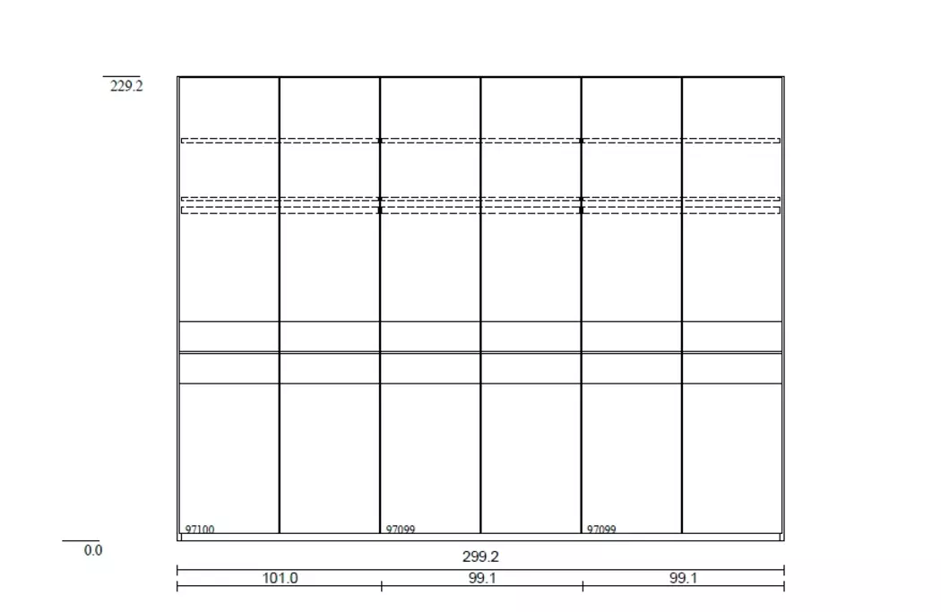 Kleiderschrank Madiva 300 x 230 cm