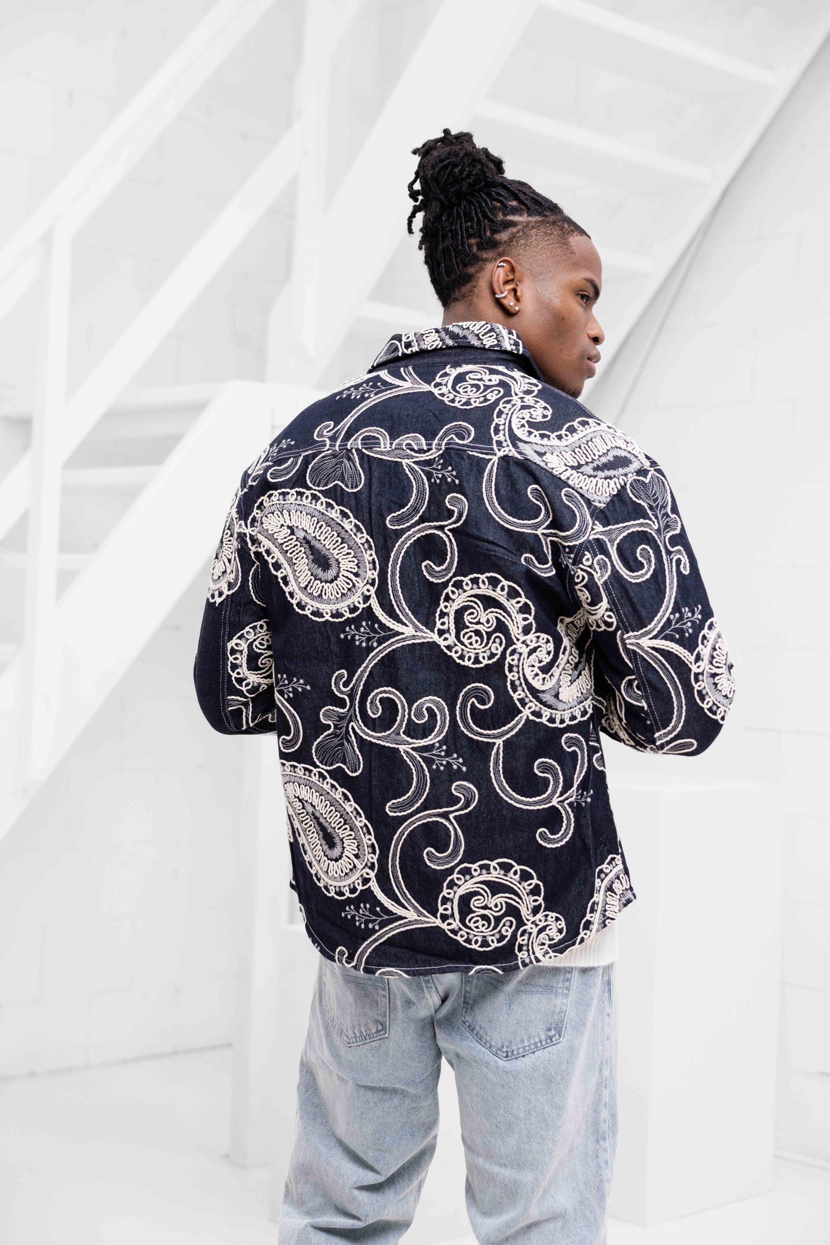 Project X Paris Overhemd Heren Donkerblauw/Wit