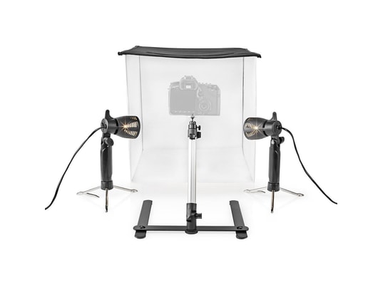 NEDIS - Flash Kit de Studio Photo| 40 x 40 cm | 2 800 K | Repliable
