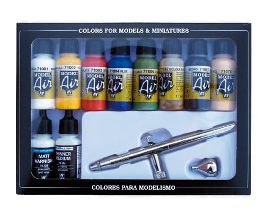 Model Air basics color set 10x17ml + airbrush