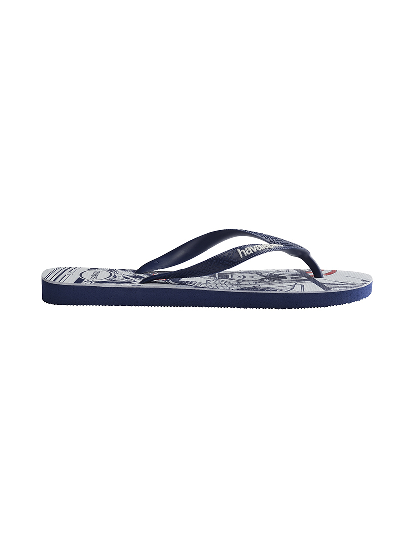 Top Marvel Flip Flops Blue and White