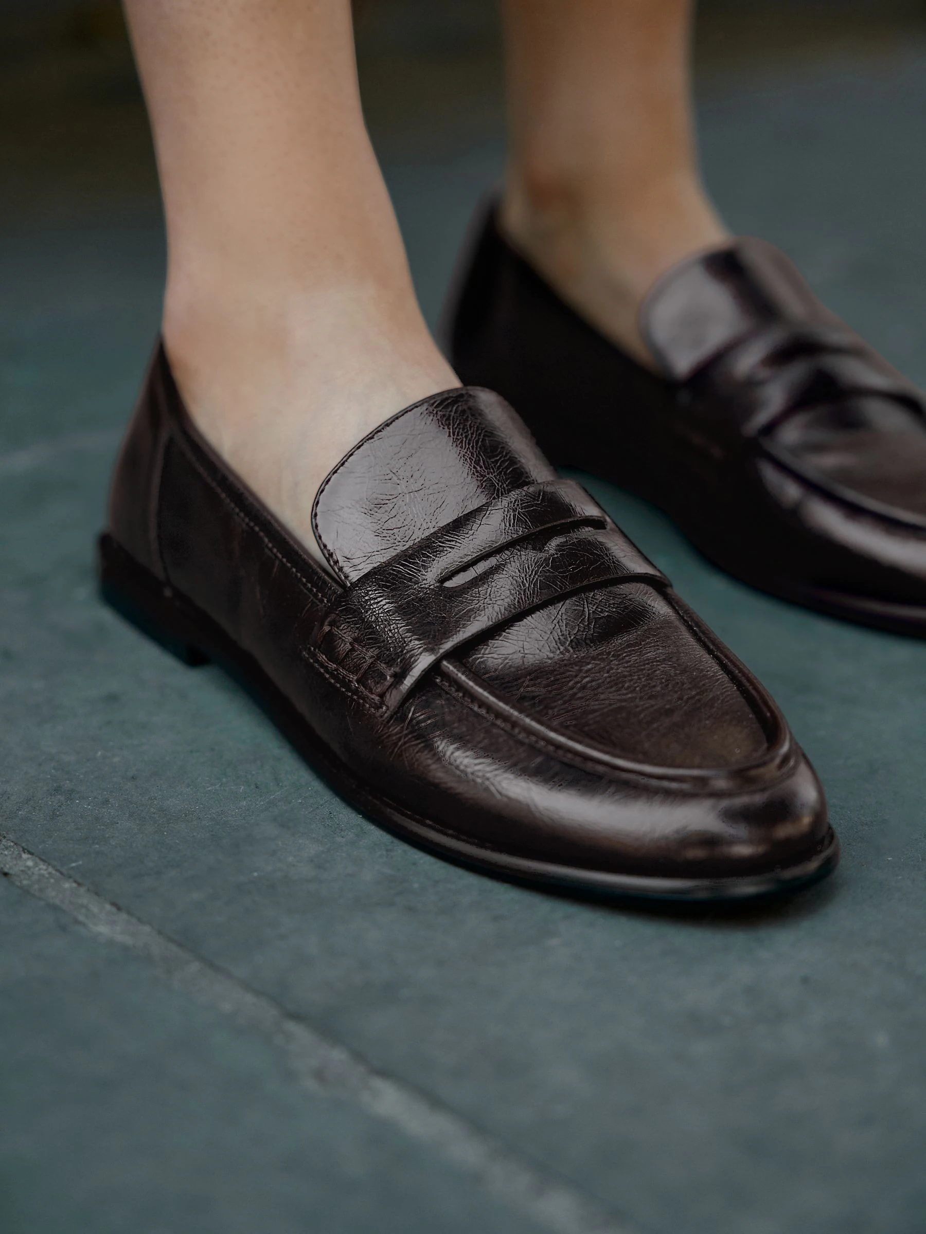 Chocoladebruin - Forever Comfort® Penny loafers met ronde neus