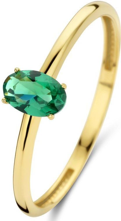 Isabel Bernard - Ring - Goud/Groen - 14 Karaat Goud
